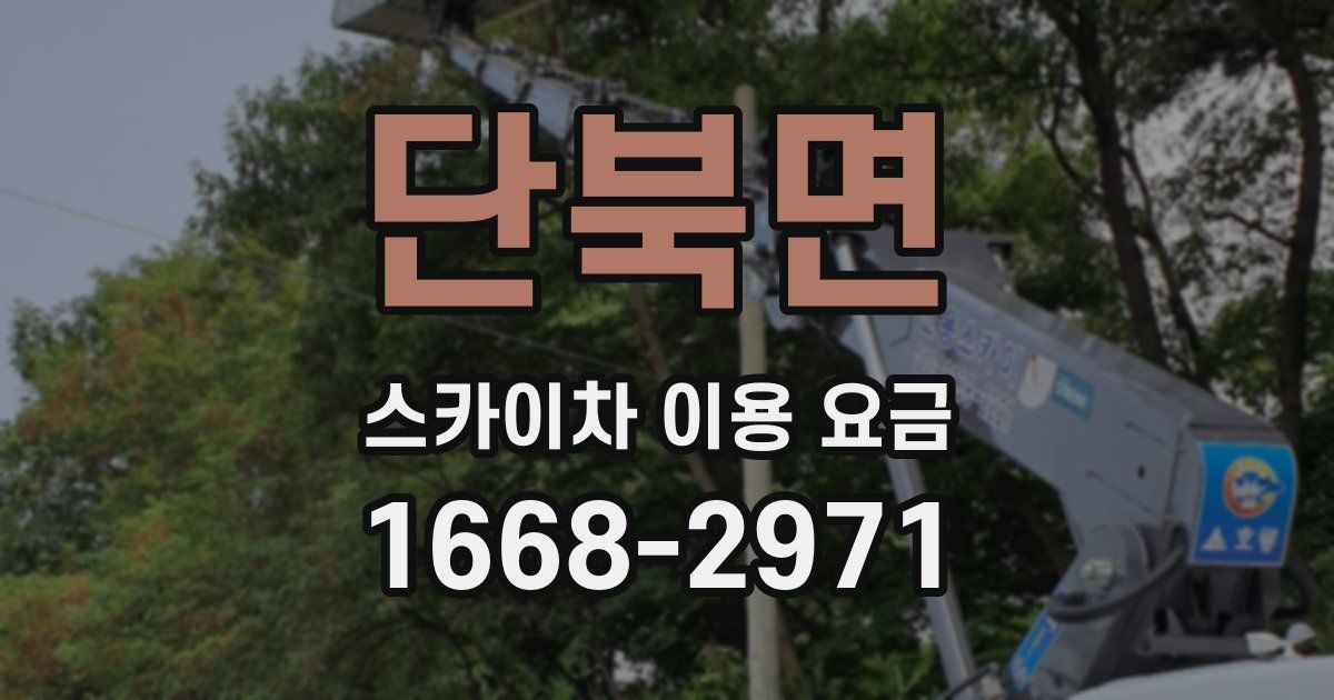 단북면 스카이차 이용 요금