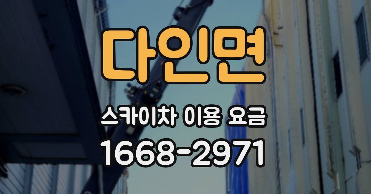 다인면 스카이차 이용 요금