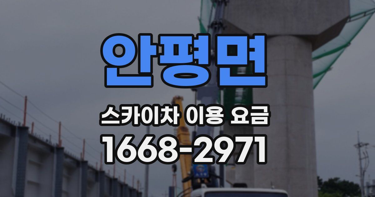 안평면 스카이차 이용 요금