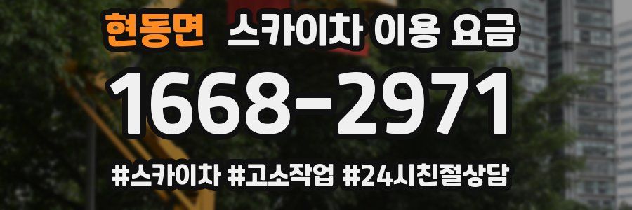 현동면 스카이차 이용 요금