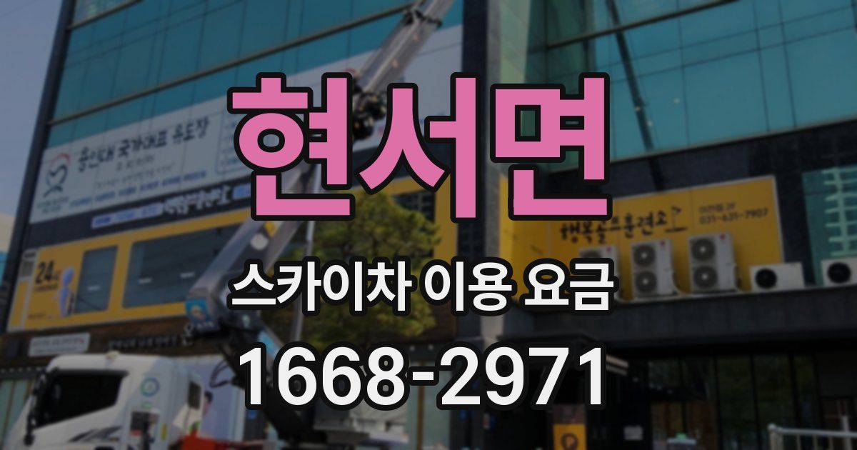 현서면 스카이차 이용 요금