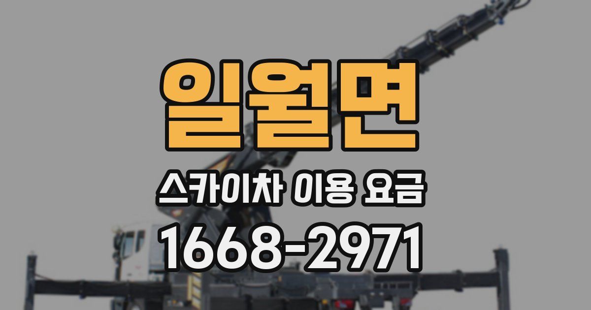 일월면 스카이차 이용 요금