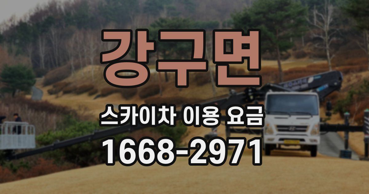 강구면 스카이차 이용 요금