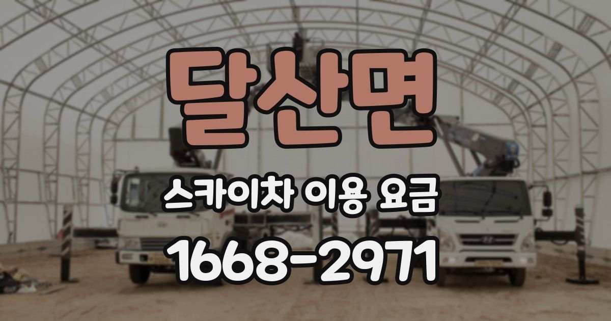 달산면 스카이차 이용 요금