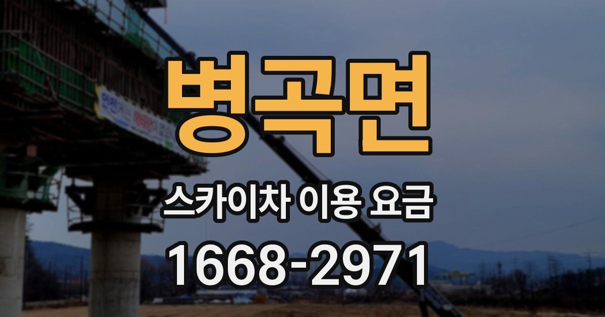 병곡면 스카이차 이용 요금