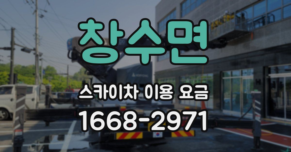 창수면 스카이차 이용 요금