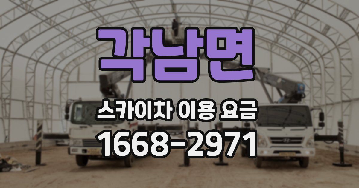 각남면 스카이차 이용 요금