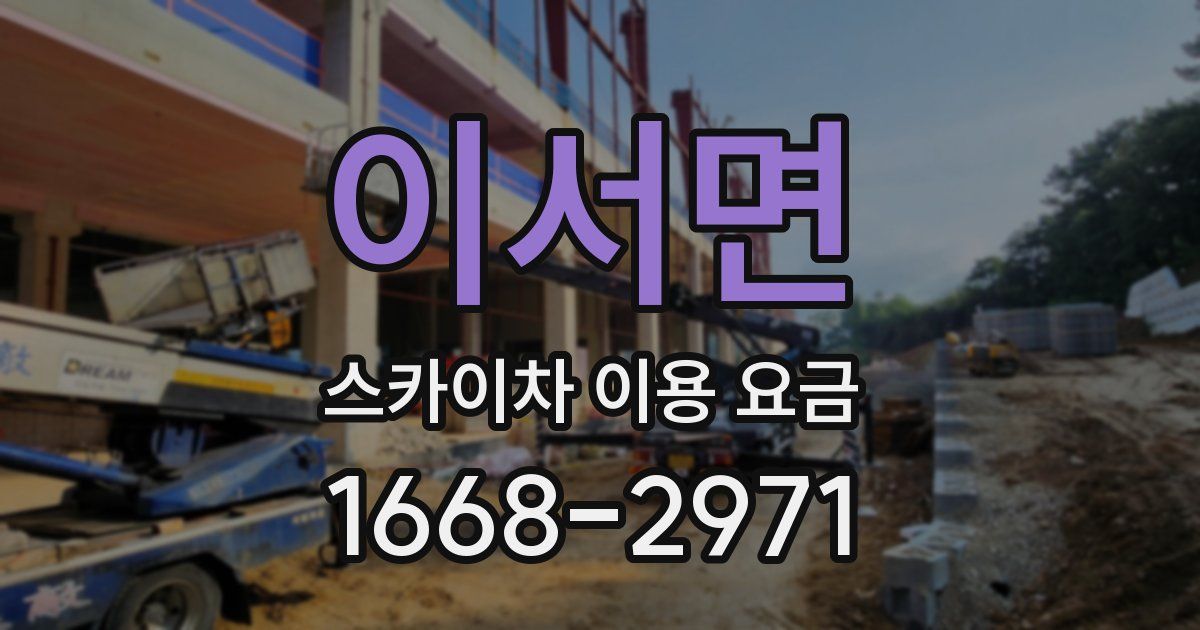 이서면 스카이차 이용 요금