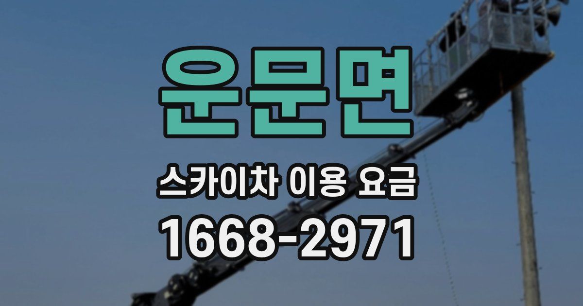 운문면 스카이차 이용 요금