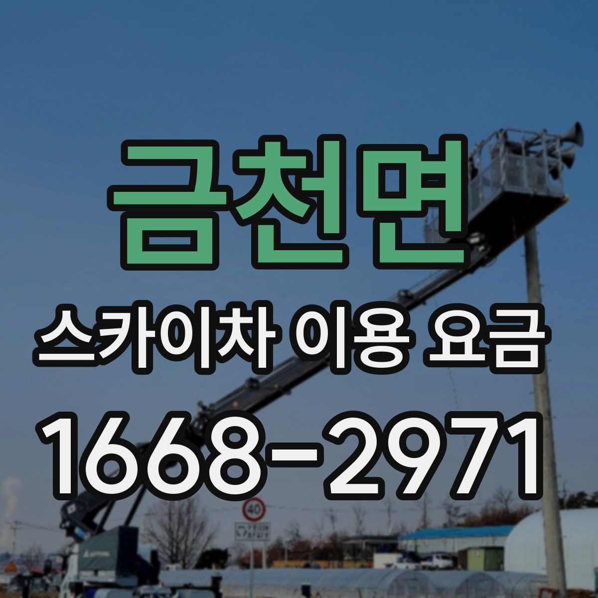 금천면 스카이차 이용 요금