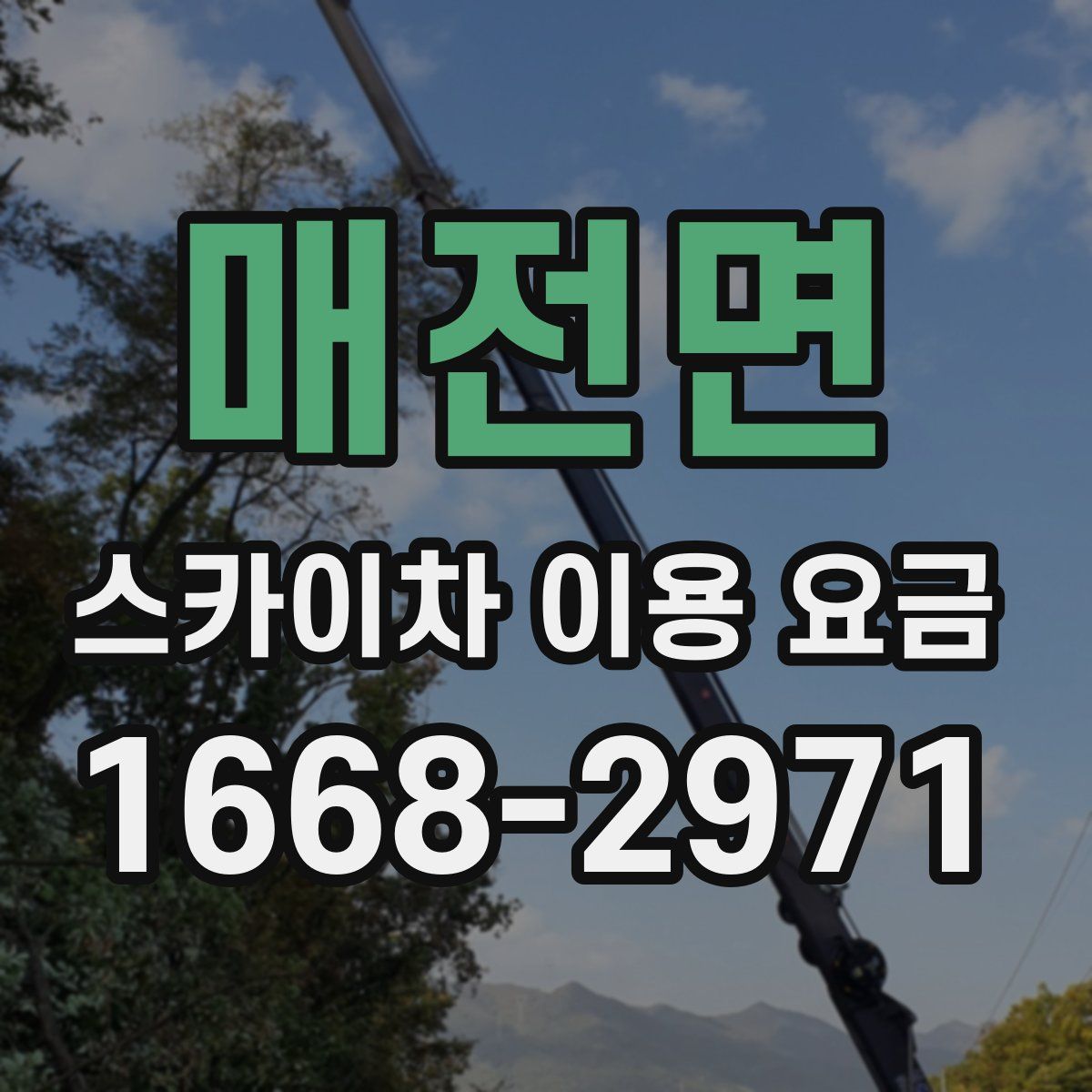 매전면 스카이차 이용 요금