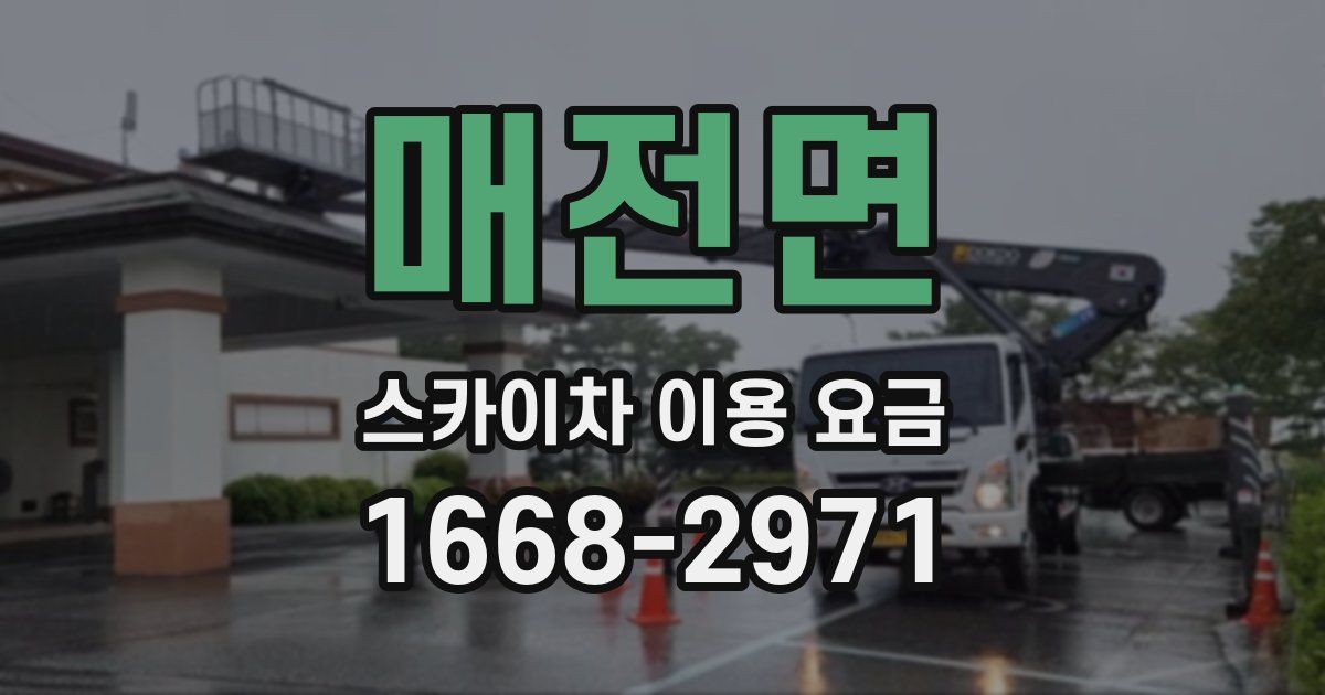 매전면 스카이차 이용 요금