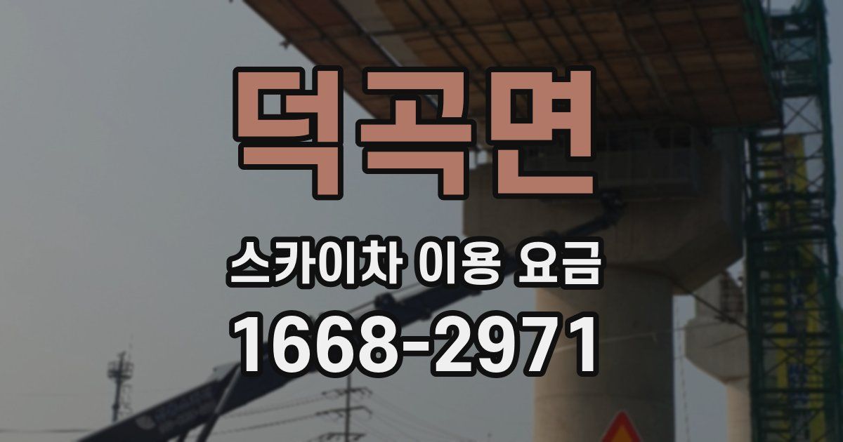 덕곡면 스카이차 이용 요금
