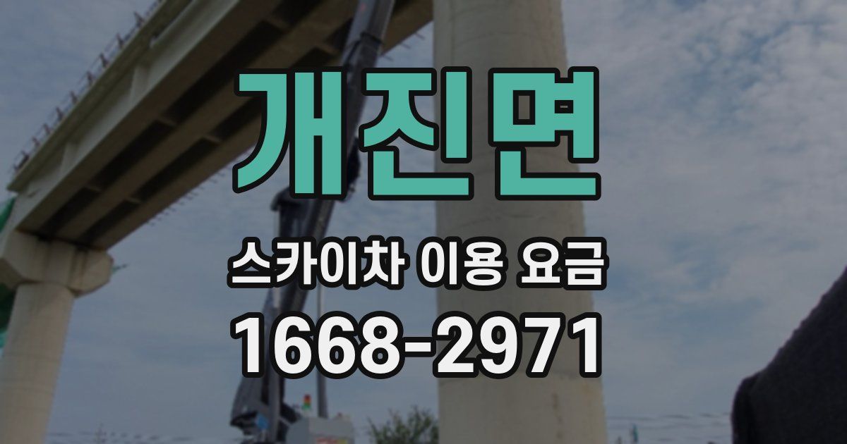 개진면 스카이차 이용 요금