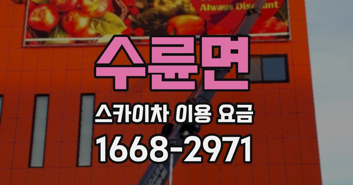 수륜면 스카이차 이용 요금