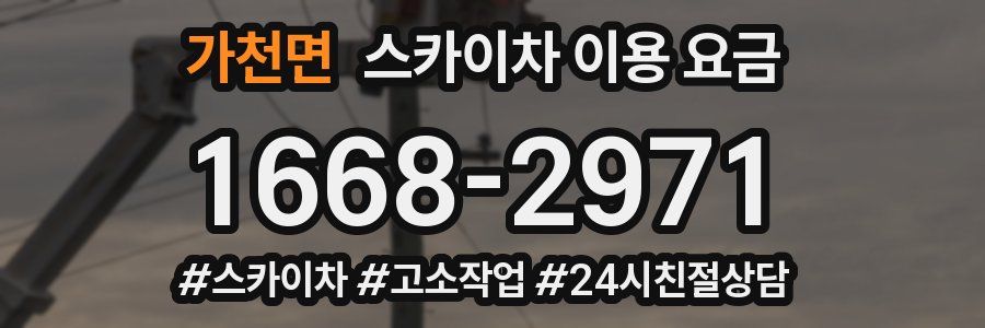 가천면 스카이차 이용 요금