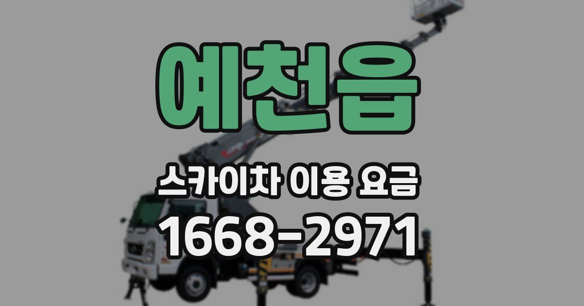 예천읍 스카이차 이용 요금