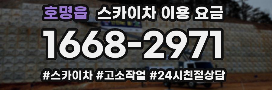 호명읍 스카이차 이용 요금