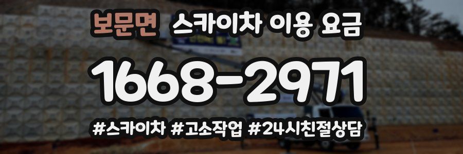 보문면 스카이차 이용 요금