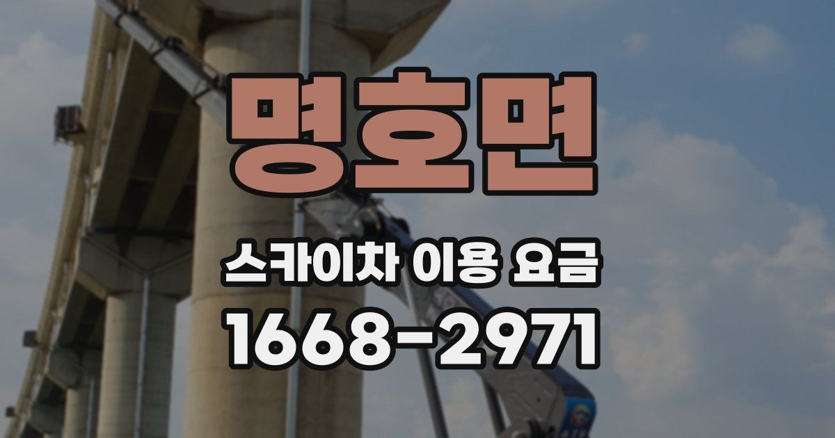 명호면 스카이차 이용 요금