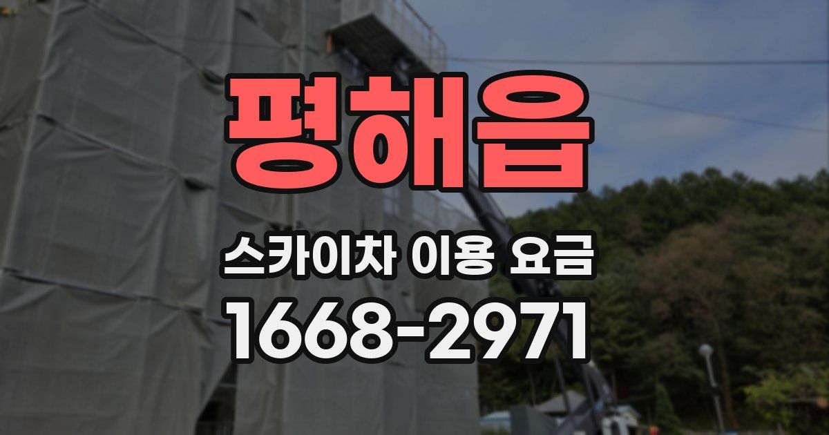 평해읍 스카이차 이용 요금