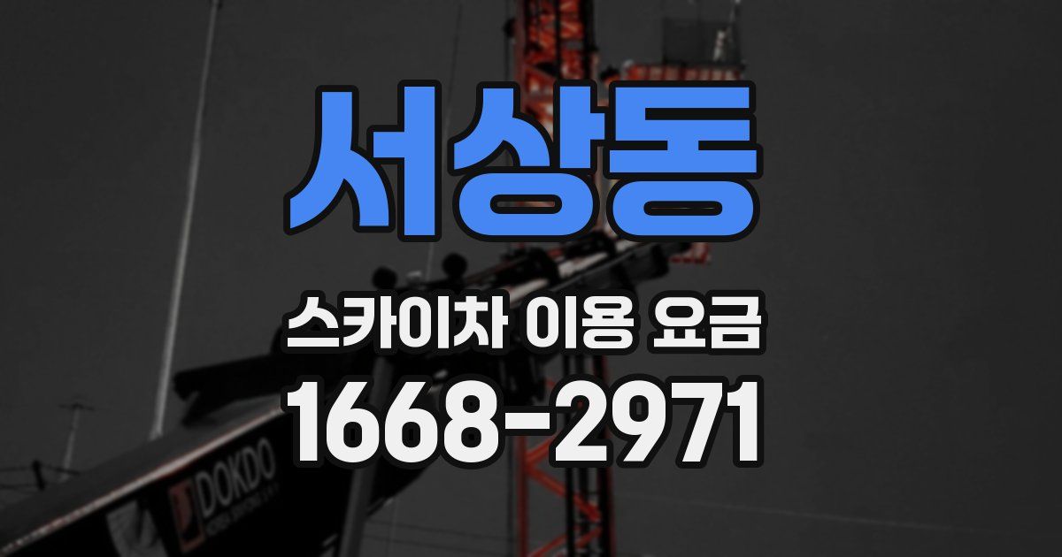 서상동 스카이차 이용 요금