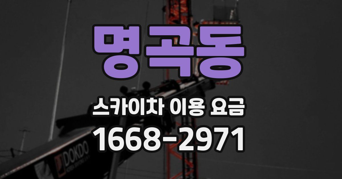 명곡동 스카이차 이용 요금