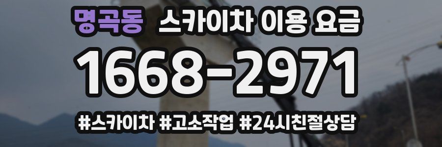 명곡동 스카이차 이용 요금