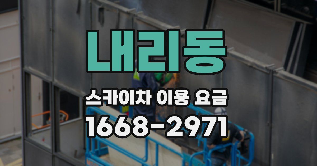 내리동 스카이차 이용 요금