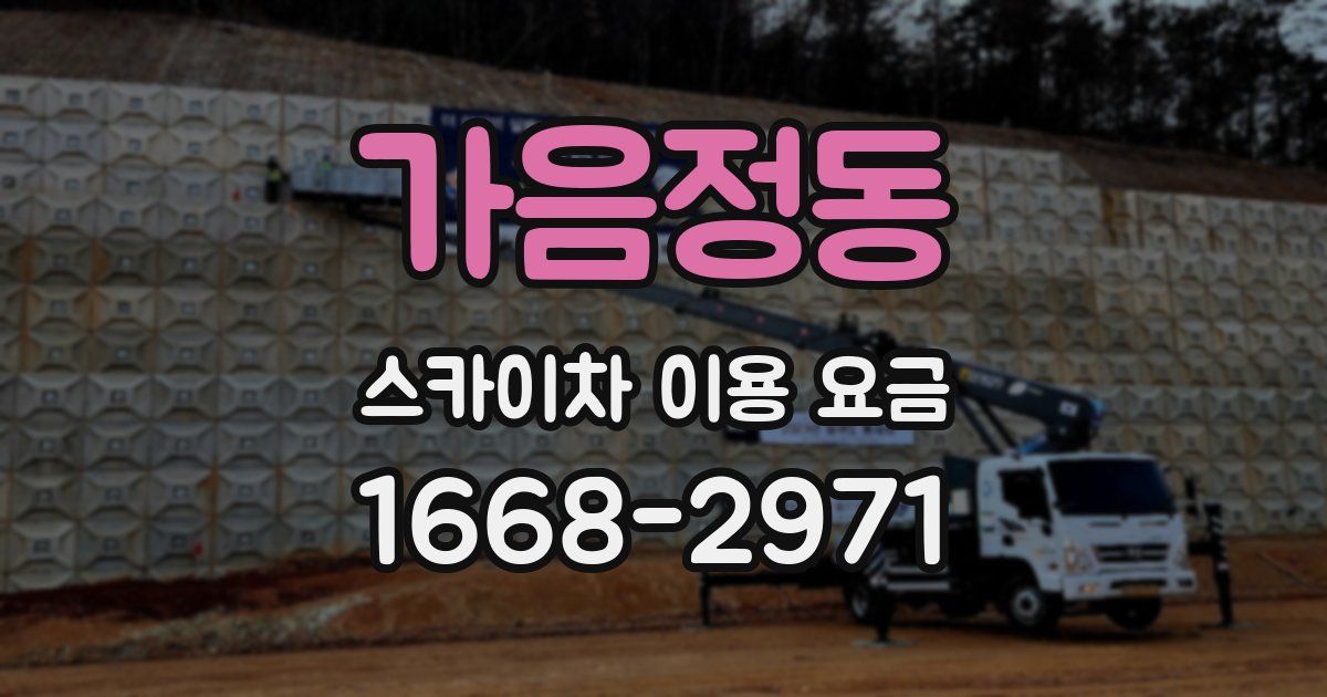 가음정동 스카이차 이용 요금