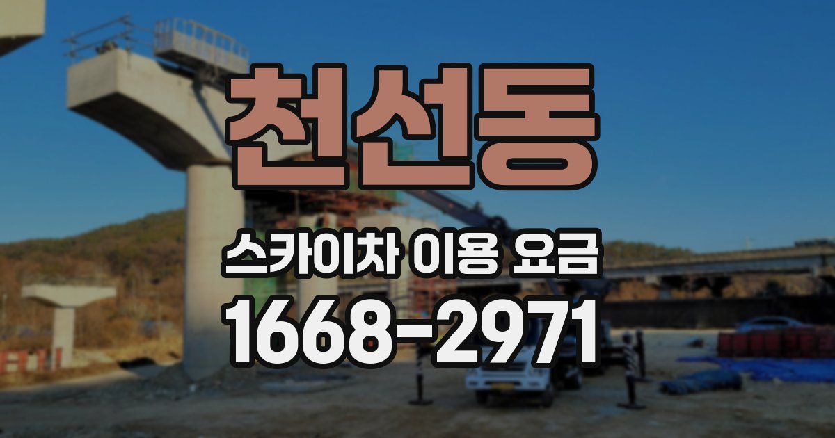 천선동 스카이차 이용 요금