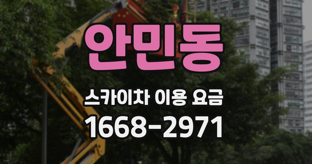 안민동 스카이차 이용 요금