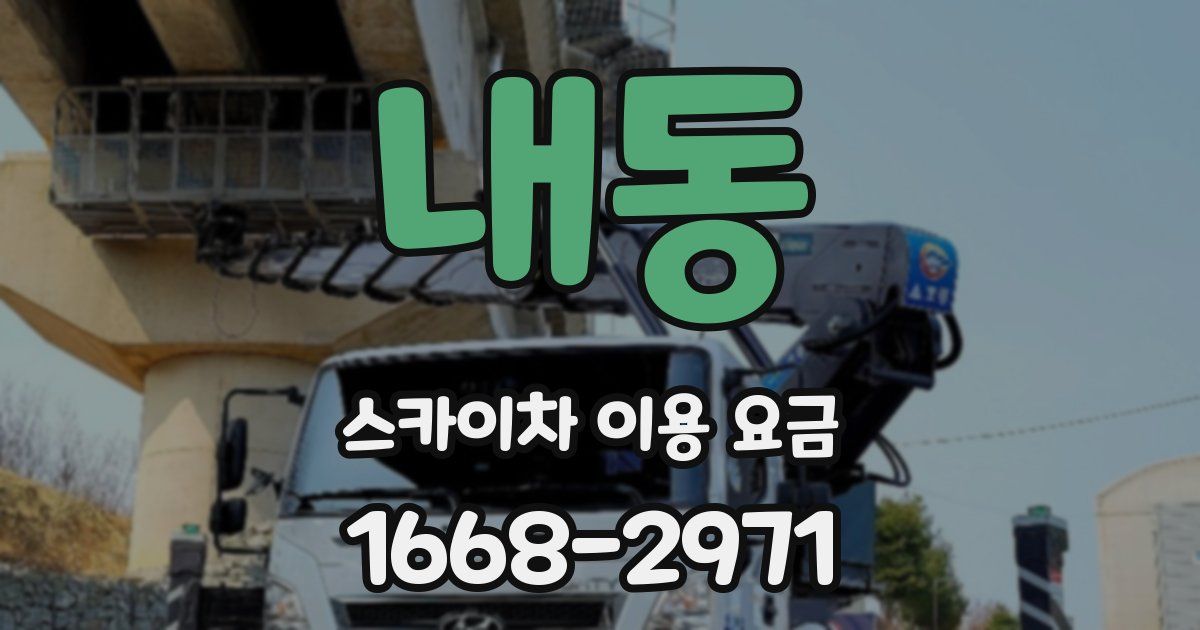 내동 스카이차 이용 요금