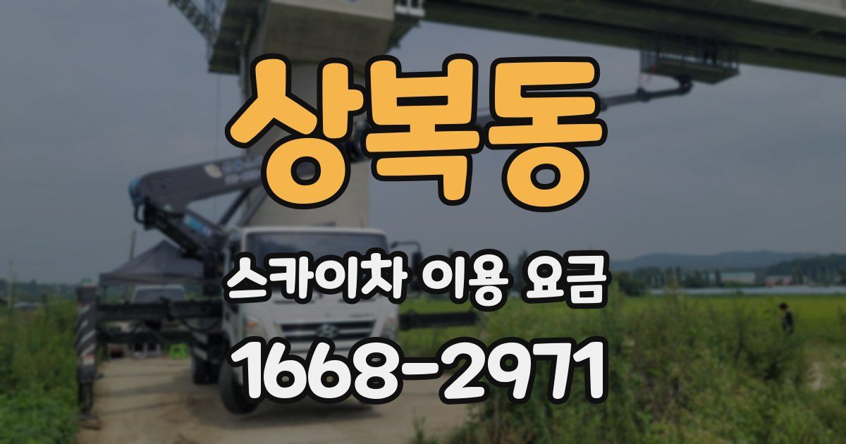 상복동 스카이차 이용 요금