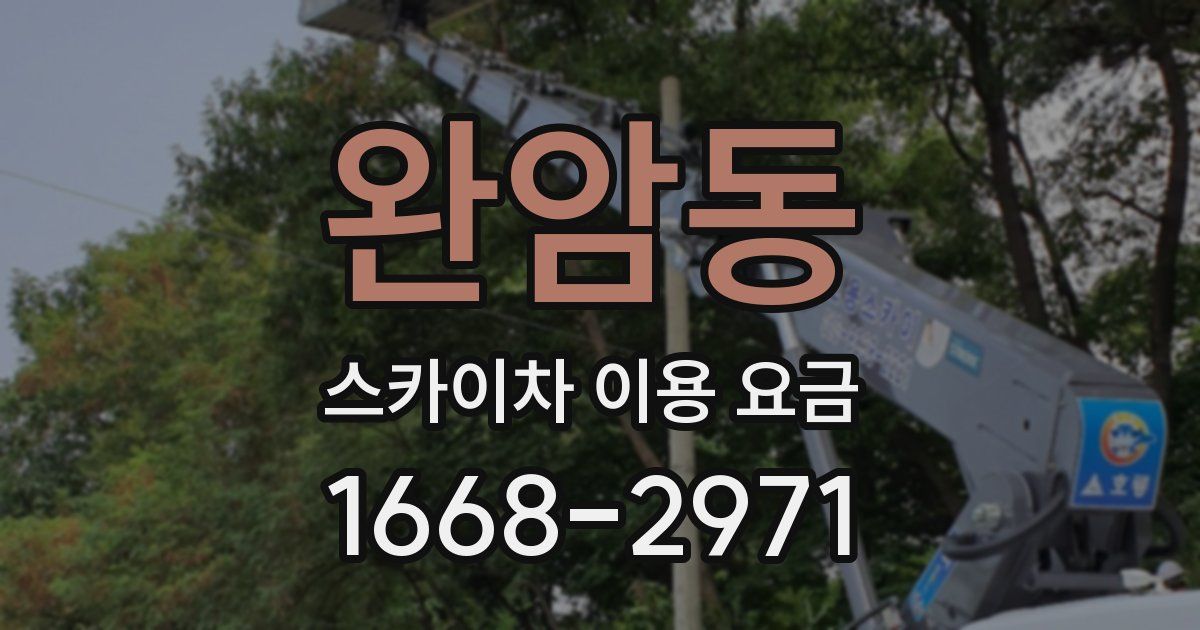 완암동 스카이차 이용 요금
