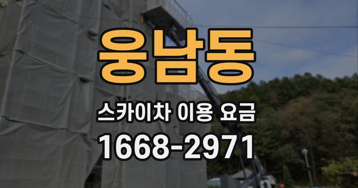 웅남동 스카이차 이용 요금