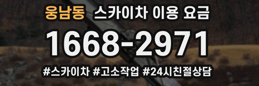 웅남동 스카이차 이용 요금