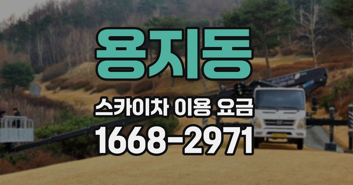 용지동 스카이차 이용 요금