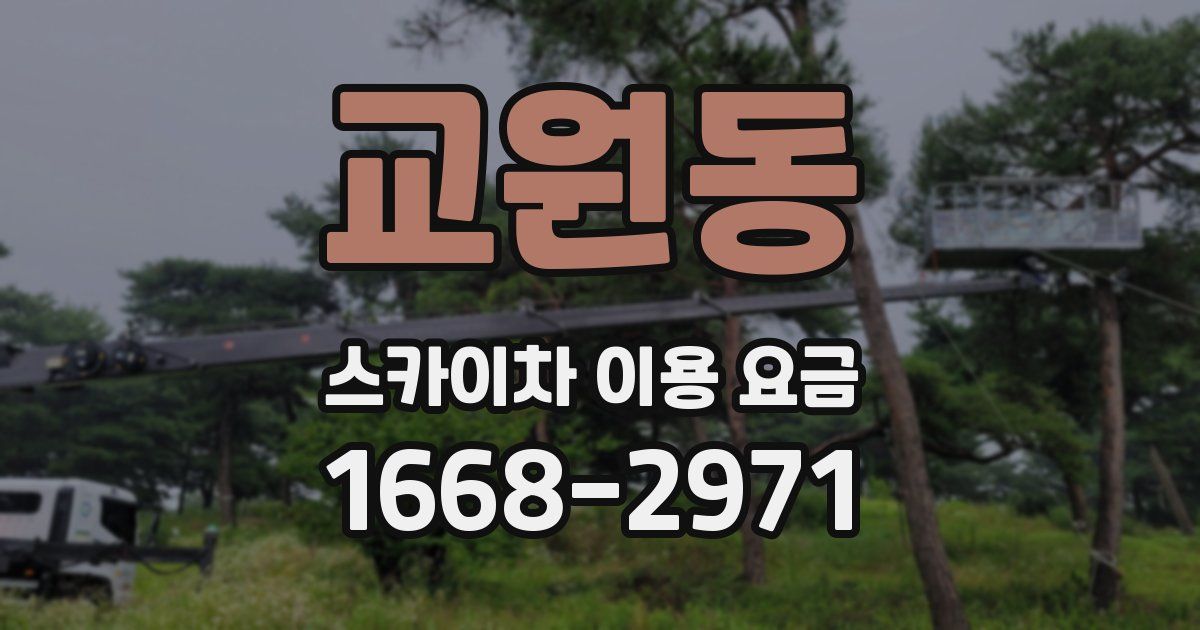 교원동 스카이차 이용 요금