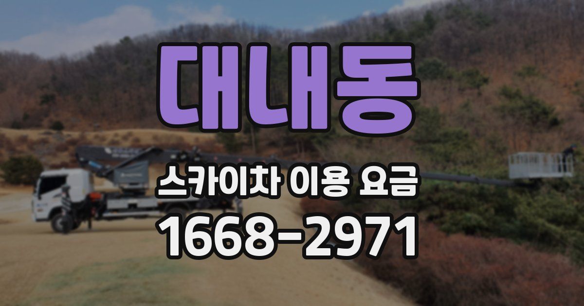 대내동 스카이차 이용 요금