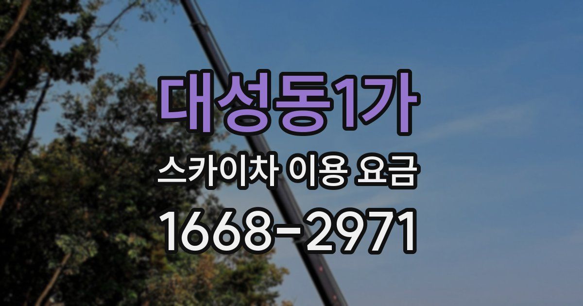 대성동1가 스카이차 이용 요금