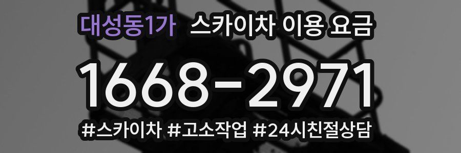대성동1가 스카이차 이용 요금