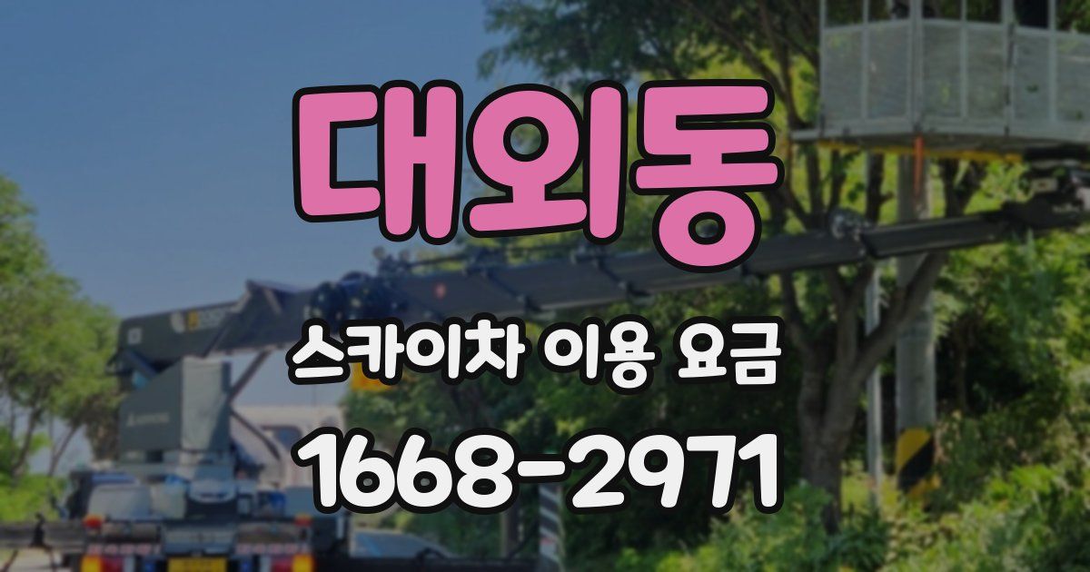 대외동 스카이차 이용 요금