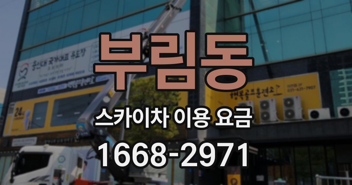 부림동 스카이차 이용 요금