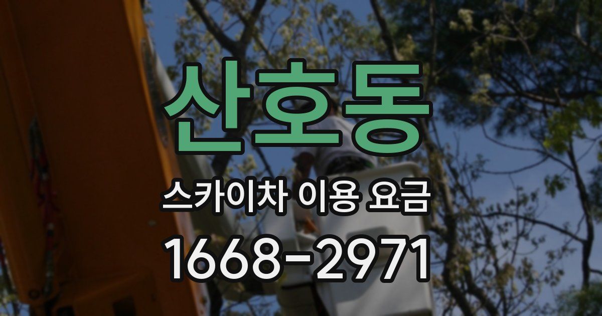 산호동 스카이차 이용 요금