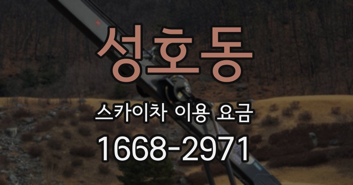 성호동 스카이차 이용 요금