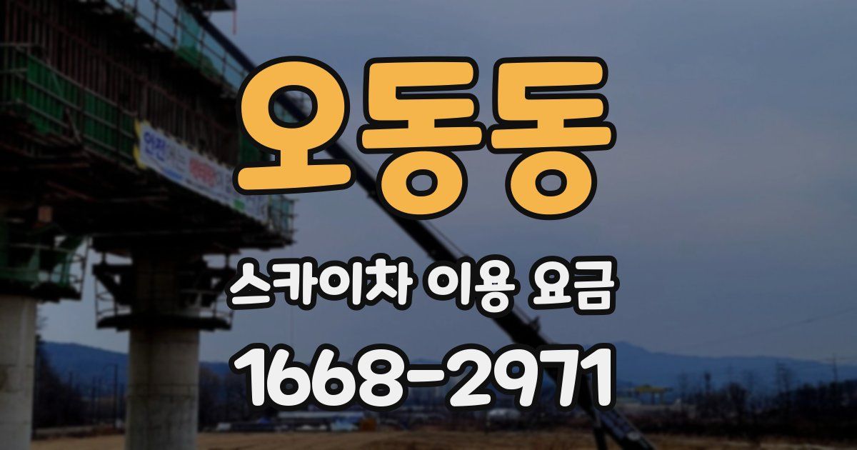 오동동 스카이차 이용 요금