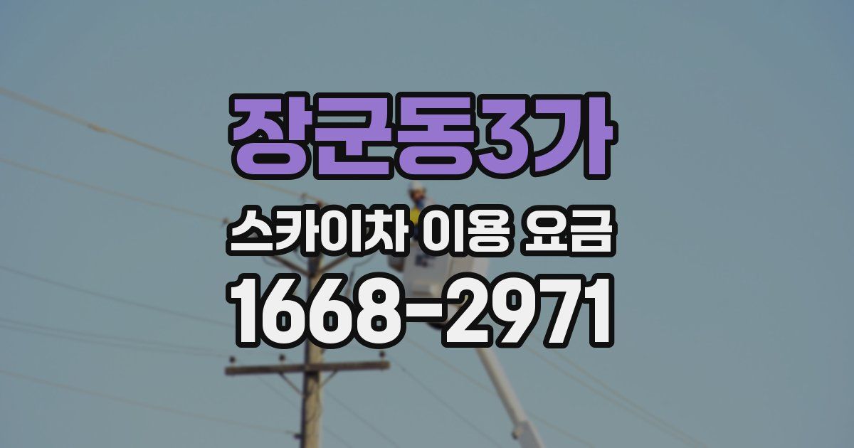 장군동3가 스카이차 이용 요금