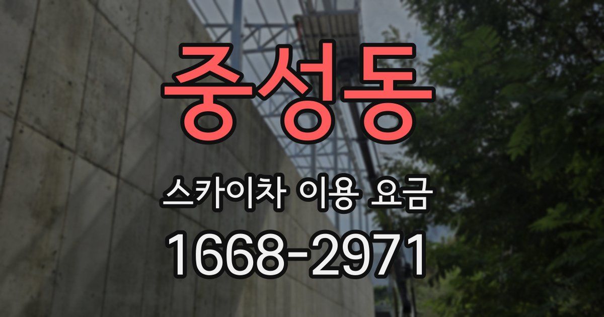 중성동 스카이차 이용 요금