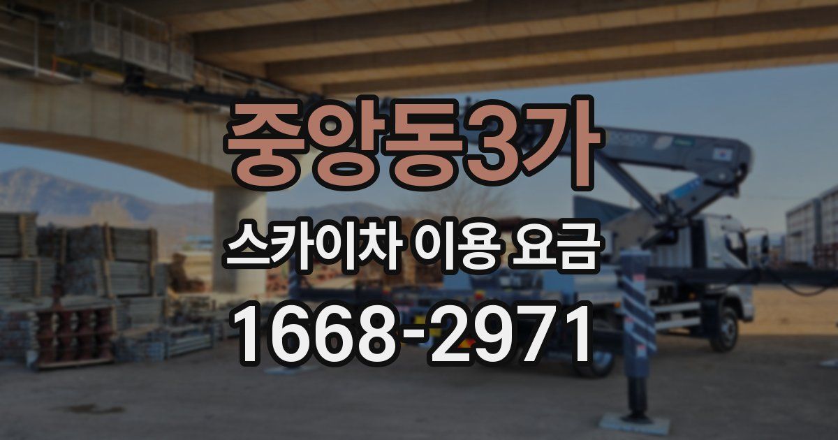 중앙동3가 스카이차 이용 요금